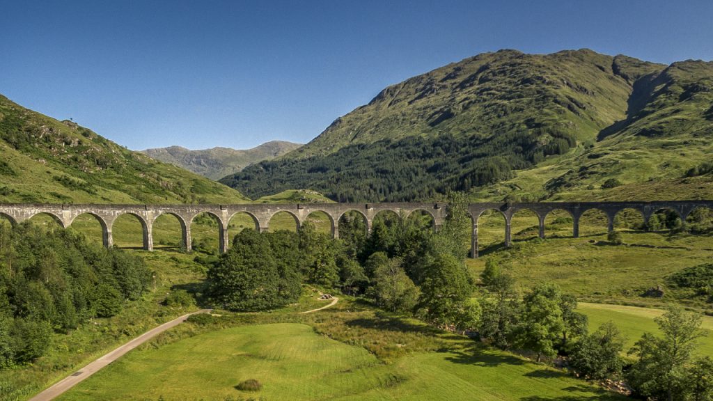 The Glenfinnan viaduct on the West Highland Line